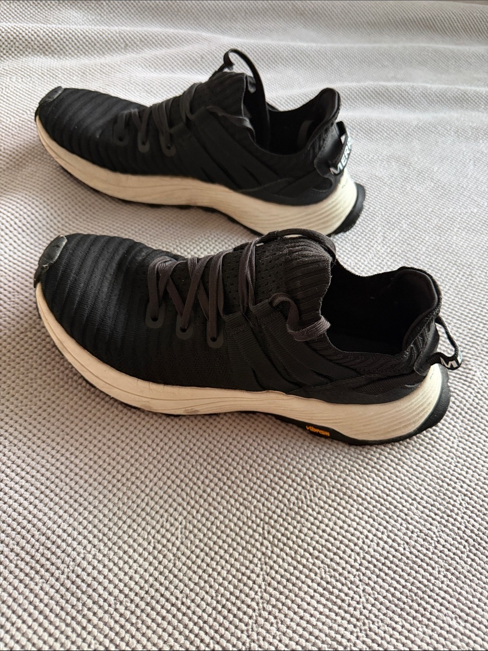 Merrell Black Knit Men's Athletic Sneakers with White Midsole